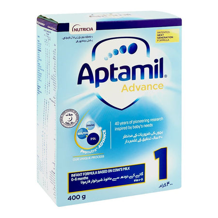 Aptamil Baby Formula Milk Powder Advance-1, From 0-6 Months, 400g Box - Main Image