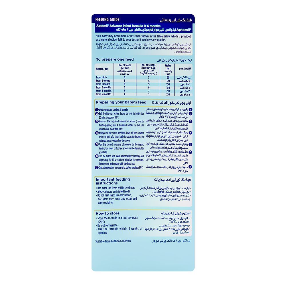 Aptamil Baby Formula Milk Powder Advance-1, From 0-6 Months, 400g Box - Image 2