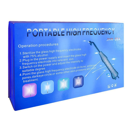 Portable 4-in-1 High-Frequency Facial Machine, Portable Electrode Wand for Acne, Wrinkles, Hair Growth, JHM-08A - Image 2