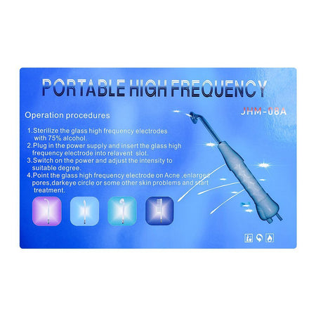 Portable 4-in-1 High-Frequency Facial Machine, Portable Electrode Wand for Acne, Wrinkles, Hair Growth, JHM-08A - Image 3