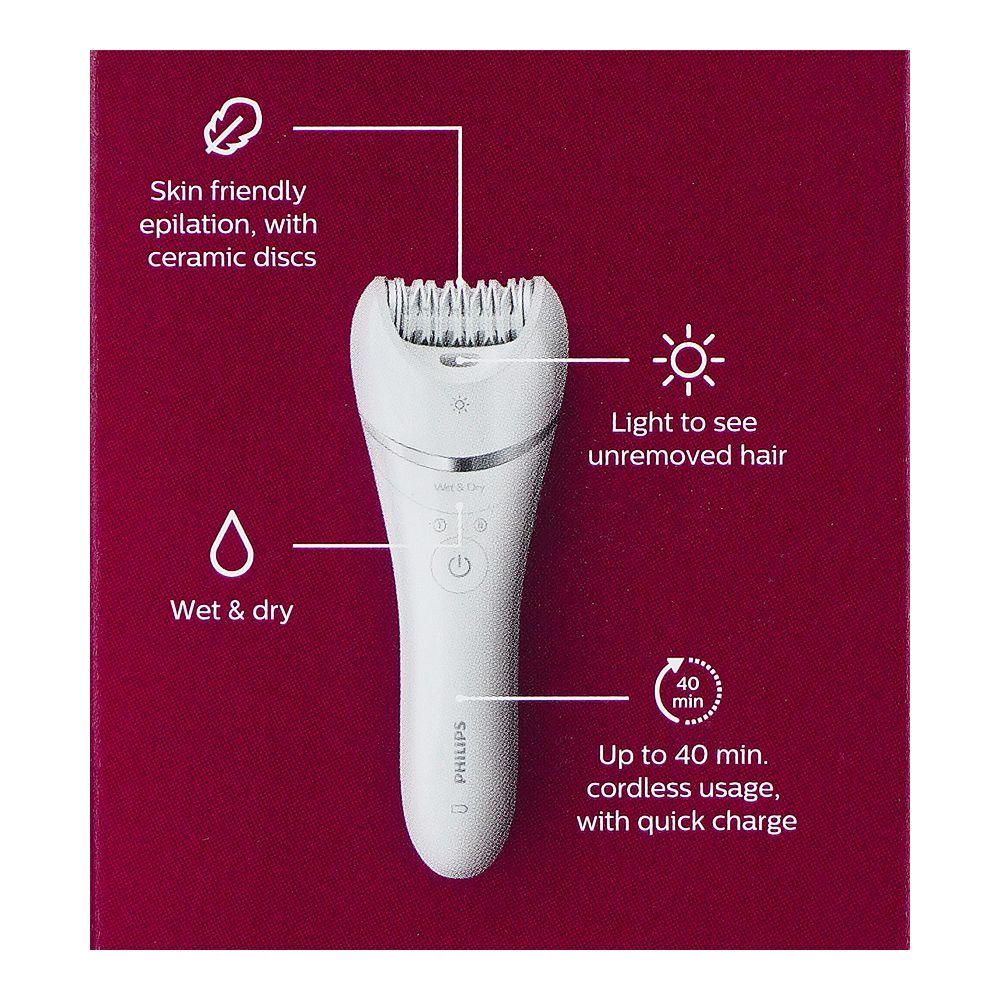 Philips 8000 Series Wet & Dry Epilator, +5 Accessories, BRE710/01 - Image 8