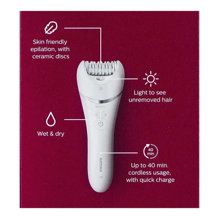 Philips 8000 Series Wet & Dry Epilator, +5 Accessories, BRE710/01 - Image 8
