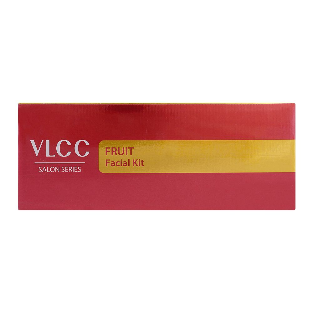 VLCC Salon Series Fruit Facial Facial Kit, Cleanser & Toner+Scrub+Gel+Cream+Pack+Moisturiser, 6-Pack, 300g+100ml - Image 3