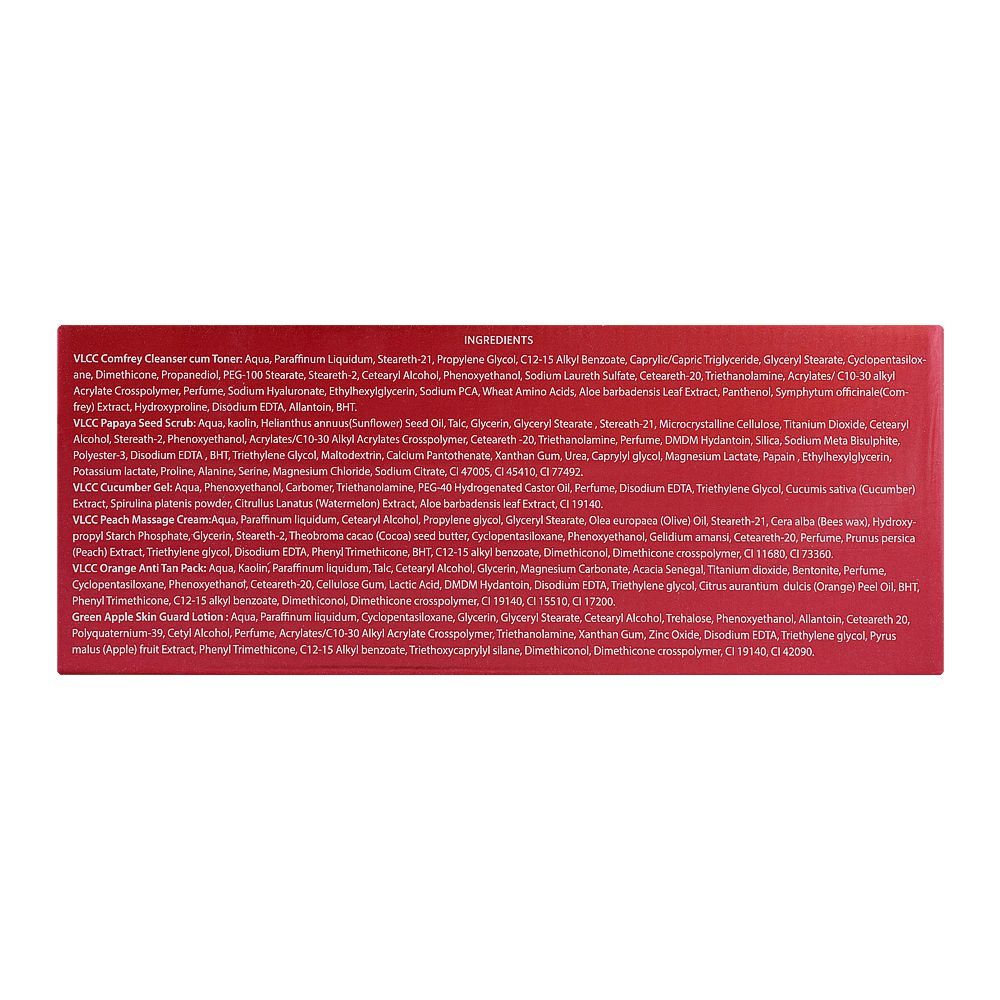 VLCC Salon Series Fruit Facial Facial Kit, Cleanser & Toner+Scrub+Gel+Cream+Pack+Moisturiser, 6-Pack, 300g+100ml - Image 4