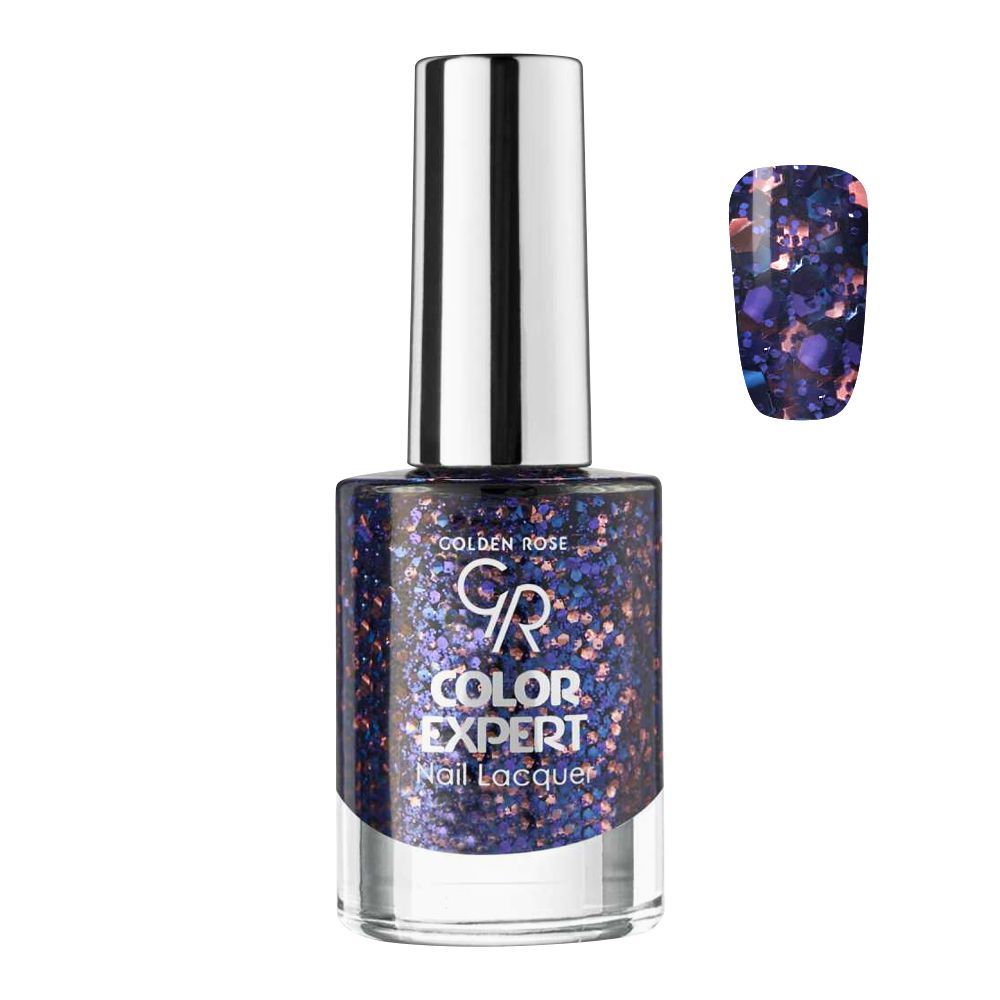 Golden Rose Color Expert Glitter Nail Polish/Lacquer, 614 - Main Image