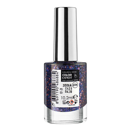Golden Rose Color Expert Glitter Nail Polish/Lacquer, 614 - Image 2