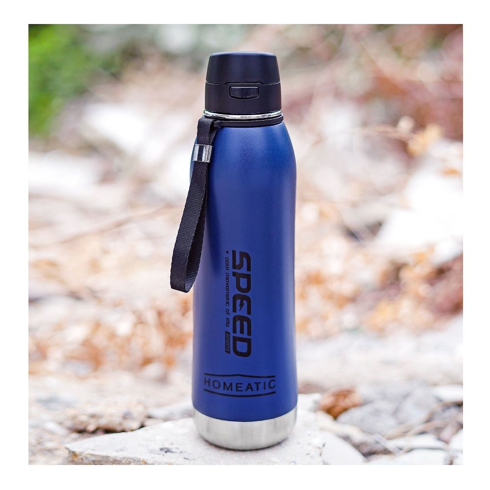 Homeatic Stainless Steel Water Bottle, 800ml, Blue, HKA-061 - Main Image