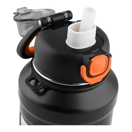 Homeatic Stainless Steel Water Bottle, 1000ml, Black, HKD-7053 - Image 4