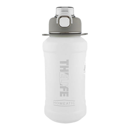 Homeatic Stainless Steel Water Bottle, 1000ml, White, HKD-7053 - Main Image