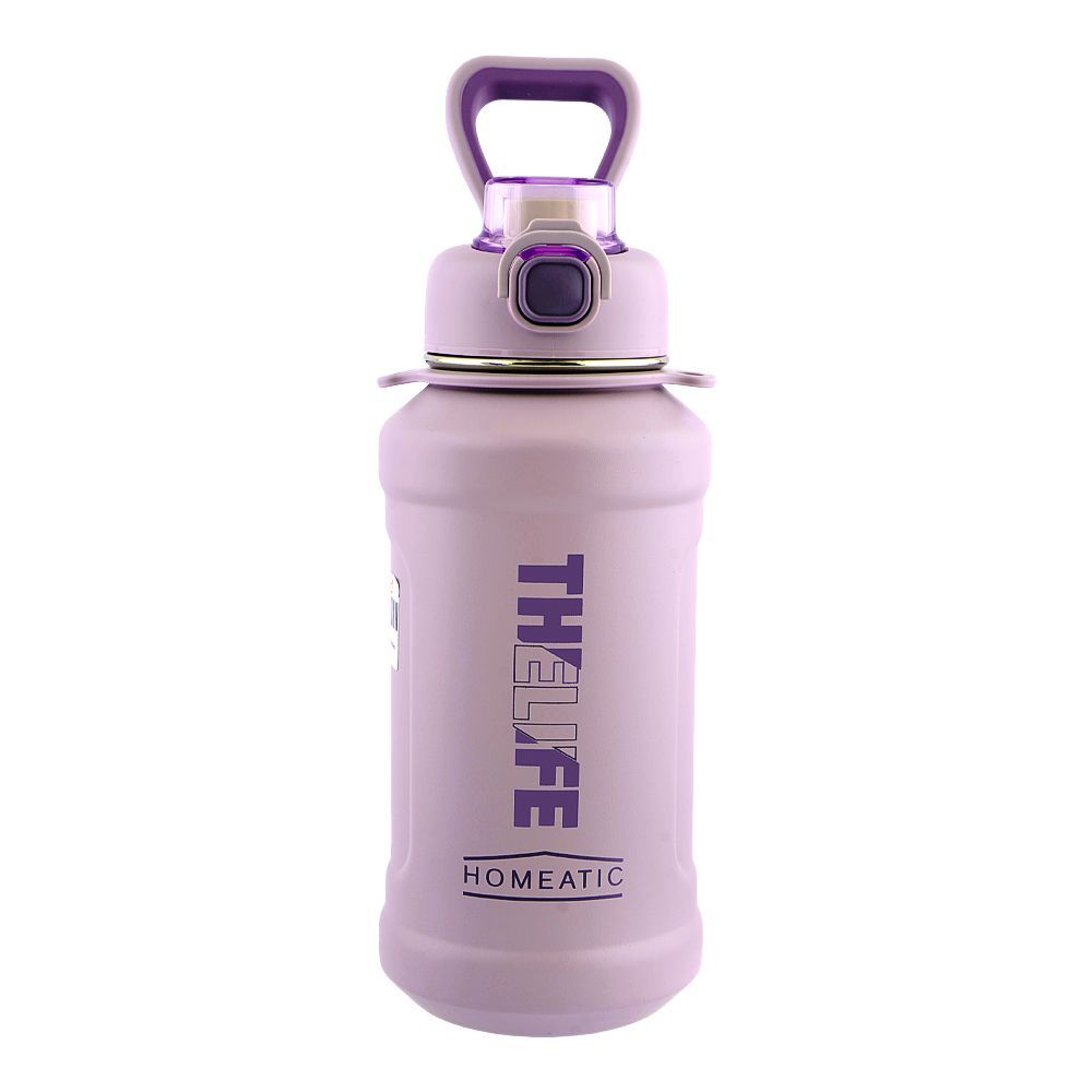 Homeatic Stainless Steel Water Bottle, 1000ml, Purple, HKD-7053 - Main Image