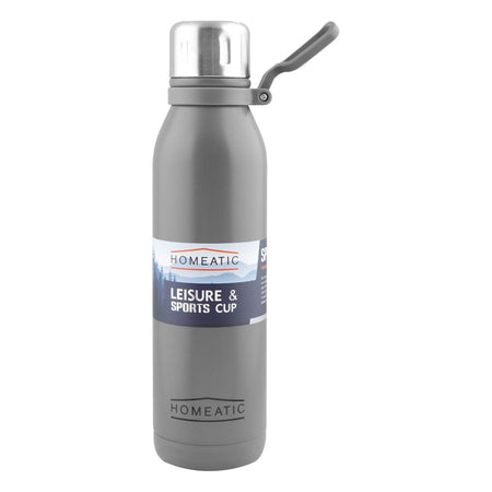 Homeatic Stainless Steel Water Bottle, 700ml, Grey, HKD-858 - Main Image