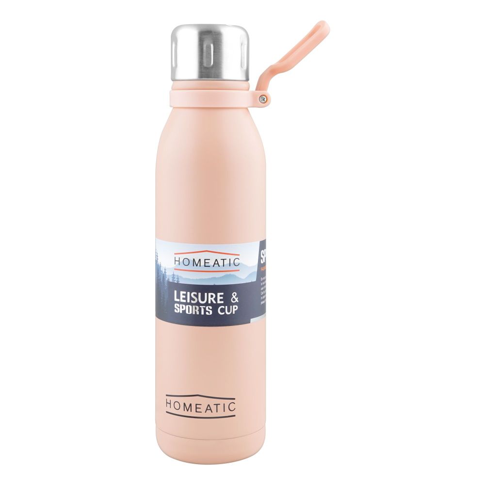 Homeatic Stainless Steel Water Bottle, 700ml, Pink, HKD-858 - Main Image