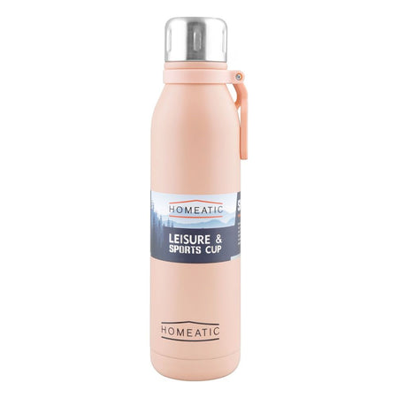 Homeatic Stainless Steel Water Bottle, 700ml, Pink, HKD-858 - Image 2