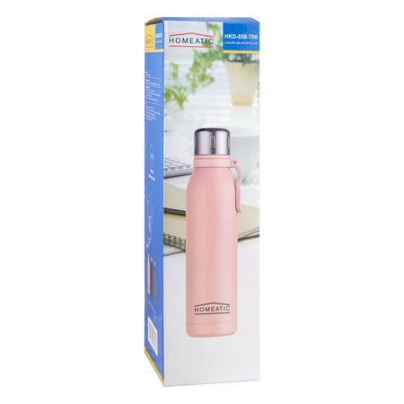 Homeatic Stainless Steel Water Bottle, 700ml, Pink, HKD-858 - Image 4