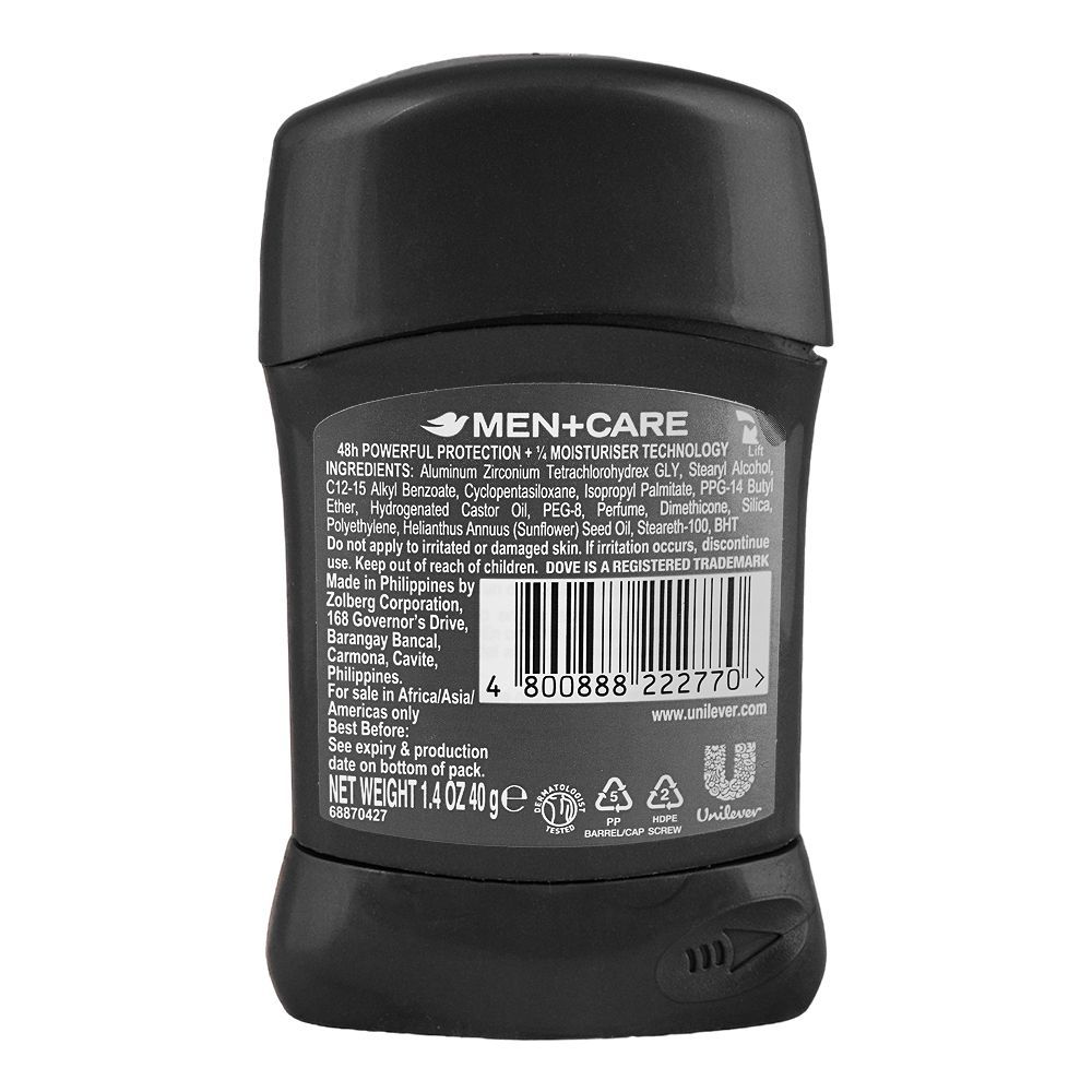 Dove Men+Care Extra Fresh Non Irritant Antiperspirant Deodorant Stick, 48 Hours Lasting, 40g - Image 2