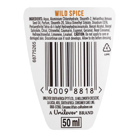 Axe Wild Spice 48 Hours Lasting Anti Sweat Anti-Perspirant Roll On, 50ml - Image 3