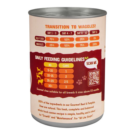 Waggles Gourmet Stew Beef & Pumpkin Stew, Premium Natural Dog Food, 400g - Image 2