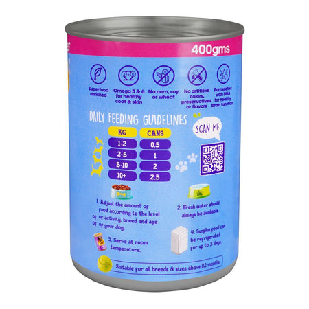 Waggles Puppy Food Beef Recipe In Gravy Wet Food, Premium Natural Dog Food, 400g - Image 2