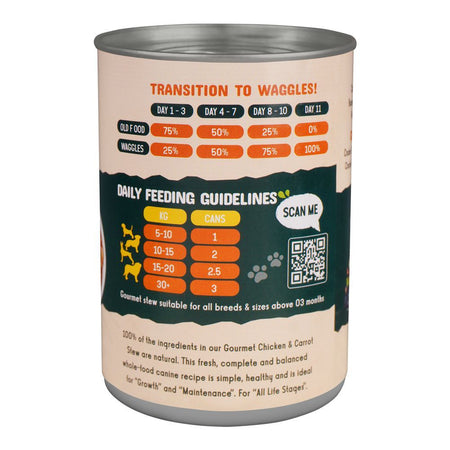 Waggles Gourmet Stew Chicken & Carrot Stew, Premium Natural Dog Food, 400g - Image 2