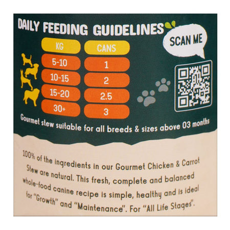 Waggles Gourmet Stew Chicken & Carrot Stew, Premium Natural Dog Food, 400g - Image 3