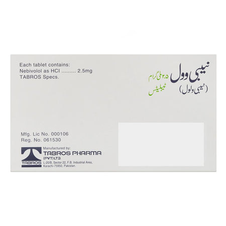 Nebivol Tablets 2.5mg, Box (14 Tablets) - Image 2