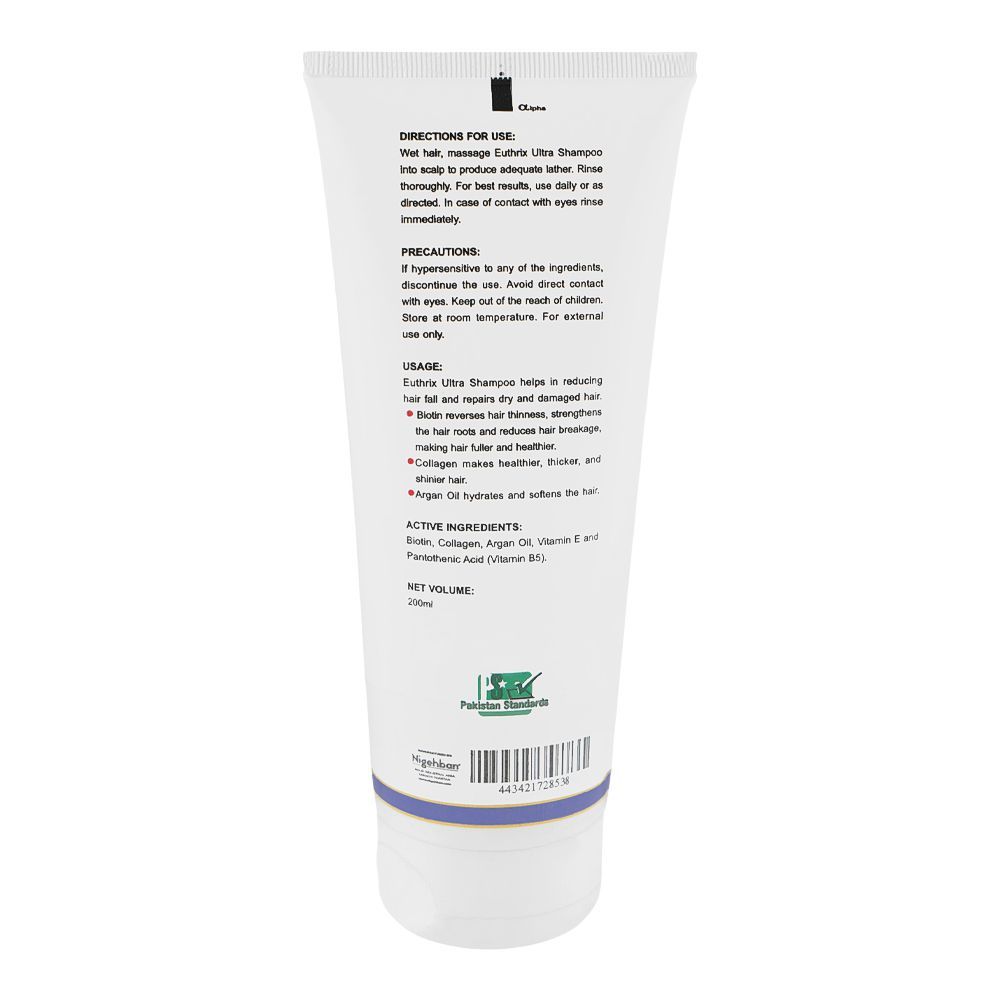 Euthrix Ultra Shampoo Tube, 200ml - Image 2