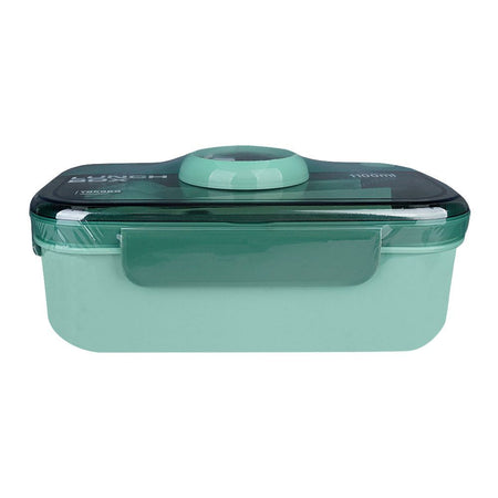 Camera Plastic Lunch Box With Spoon & Fork, 1100ml Capacity, 7.1in (H) x 3.9in (W) x 2in (D), Green - Image 2