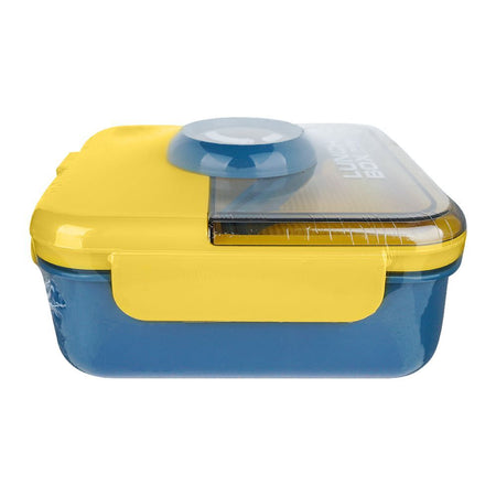Camera Plastic Lunch Box With Crockery & Cutlery, 1000ml Capacity, 6.7in (H) x 5.3in (W) x 2.4in (D), Blue - Image 2
