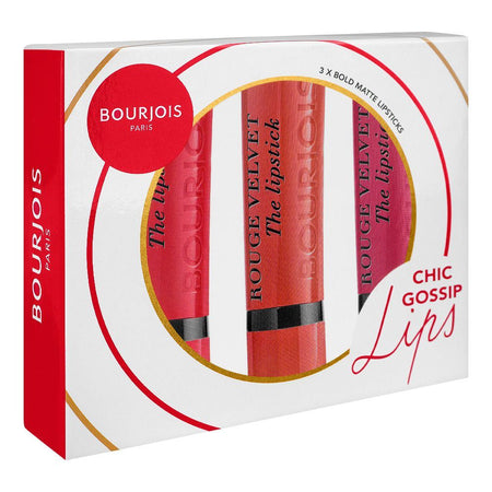 Bourjois Chic Gossip Lips Kit, 24 Hours Lasting, High Precision, Ultra Light Formula, 3xBold Matte Lipsticks - Image 4