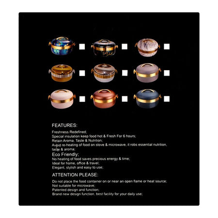 Bhoja Hot Pot Set, 1000ml/2000ml/3500ml, JN212, 3-Pack - Image 5