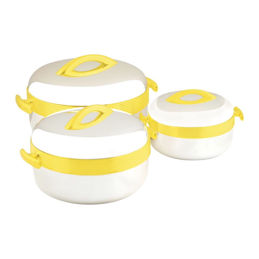 Bhoja Hot Pot Set, 1000ml/2000ml/3500ml, Silver, JN212, 3-Pack - Image 3