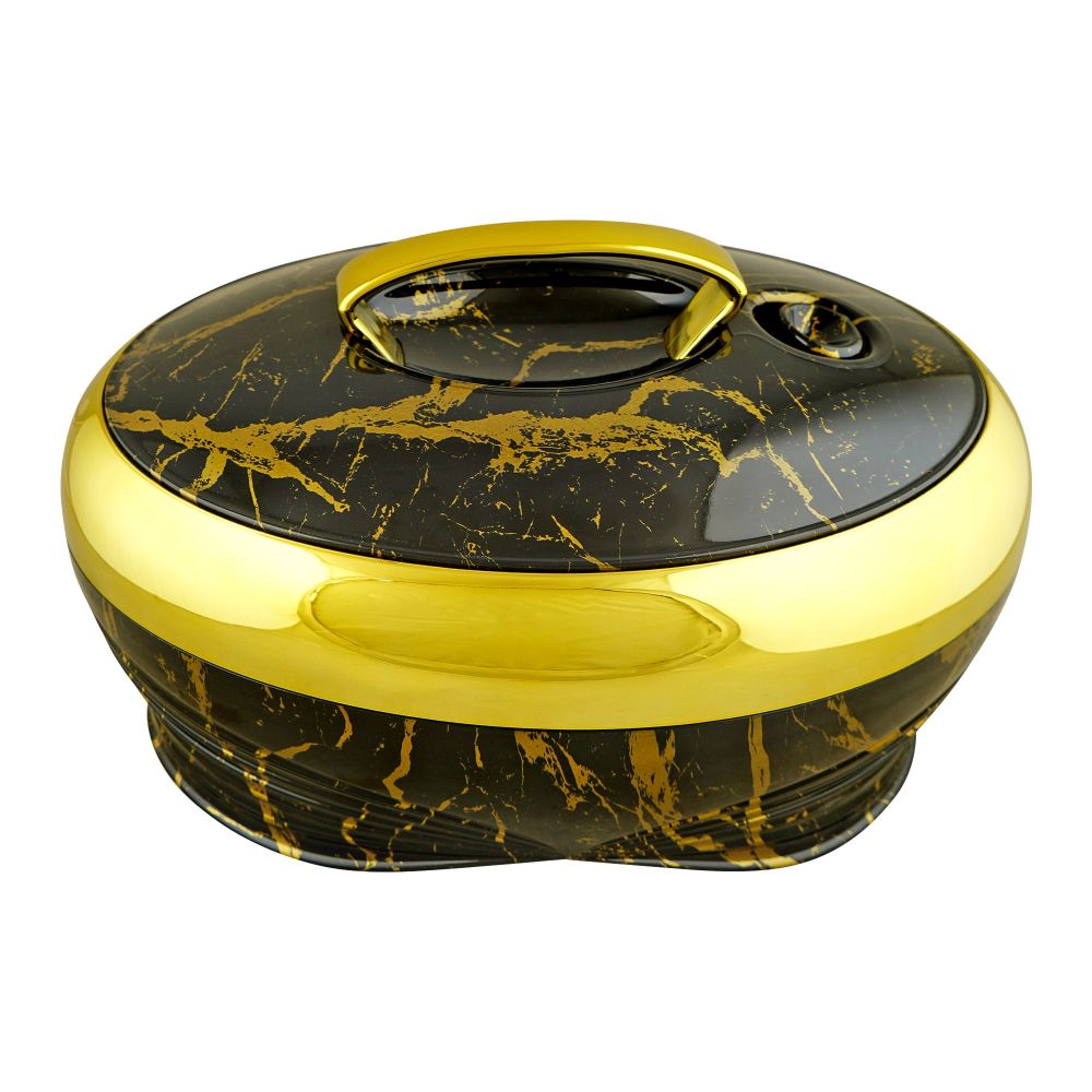 Golden Fire Hot Pot & Food Warmer Serving Dish, 5 Liter, Black & Gold, 175ZG/G - Main Image