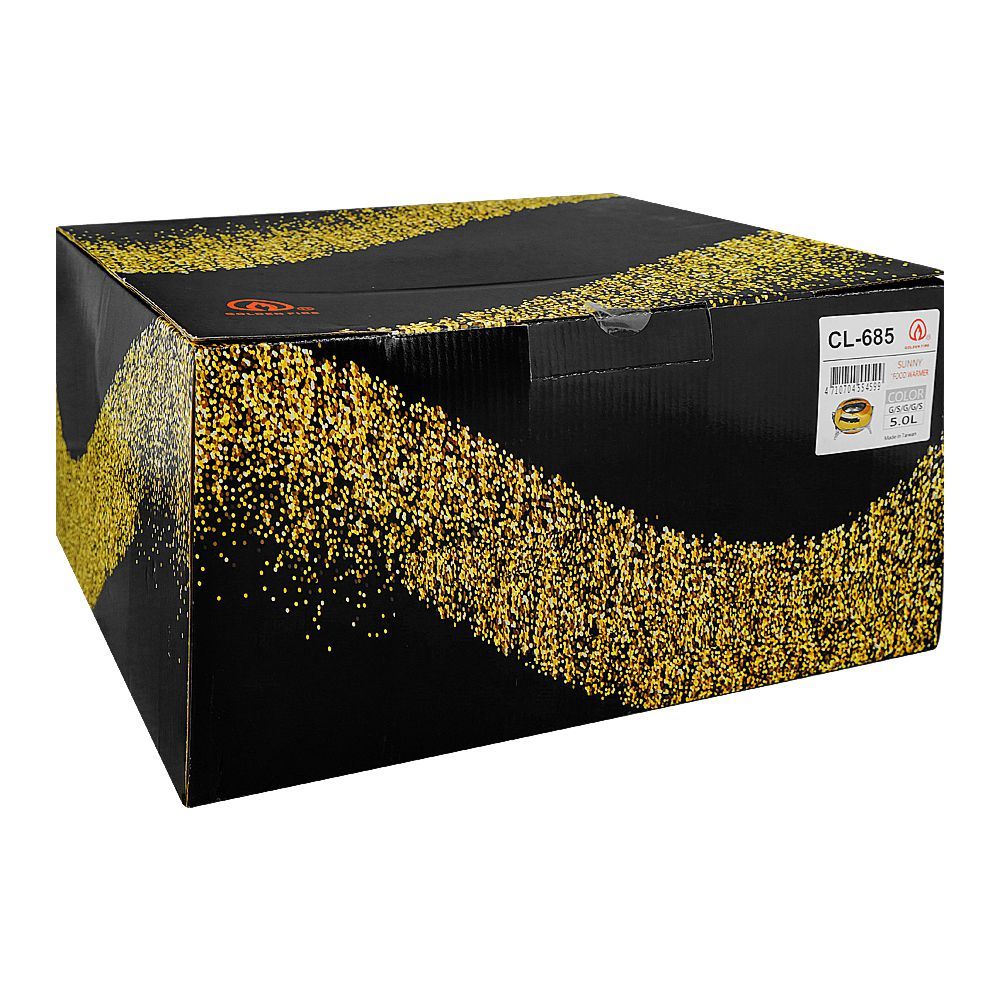 Golden Fire Hot Pot, Food Warmer, 5000ml, Golden & Silver 685G/S - Image 2