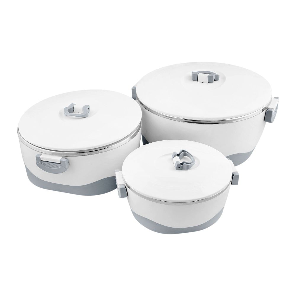 Bhoja Versatile Hot Pot Set & Food Warmer, 3-Pack, Beige, PB633/3 - Main Image