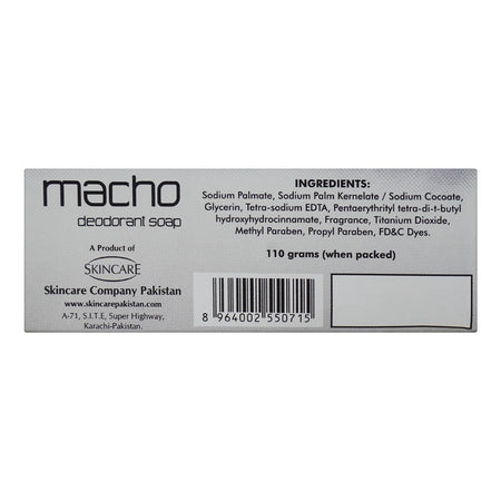 Macho Classic Soap, Long Lasting Scent, 12 Hours Deodorant Protection, 110g - Image 3