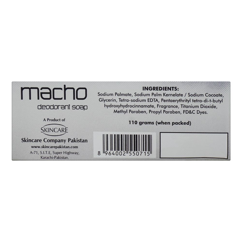 Macho Classic Soap, Long Lasting Scent, 12 Hours Deodorant Protection, 110g - Image 3