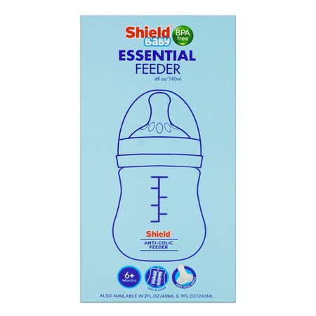 Shield Baby Essential Feeder, Wide Neck Nippee, Anti-Colic, BPA-Free, For 6M+, 180ml - Image 4
