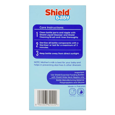Shield Baby Essential Feeder, Wide Neck Nippee, Anti-Colic, BPA-Free, For 6M+, 180ml - Image 7