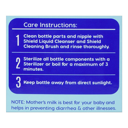 Shield Baby Essential Feeder, Wide Neck Nippee, Anti-Colic, BPA-Free, For 6M+, 180ml - Image 8