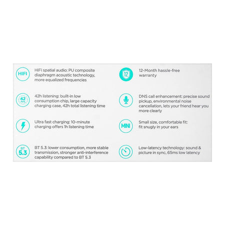 Joyroom Jdots True Wireless Digital Display Earbuds, 42 Hours Playtime, White, JR-DB2 - Image 4