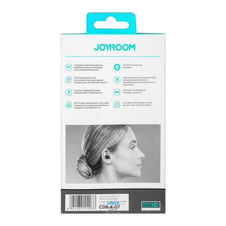 Joyroom Jdots True Wireless Digital Display Earbuds, 42 Hours Playtime, Black, JR-DB2 - Image 3