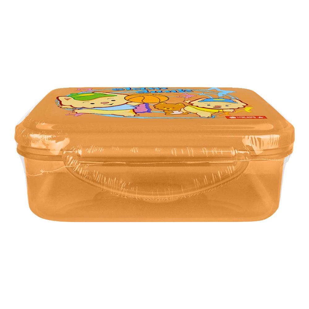 Lion Star Plastic Snap Lunch Box, 6.3in (H) x 4.7in (W) x 2.4in (D), Brown, SB-32 - Image 2