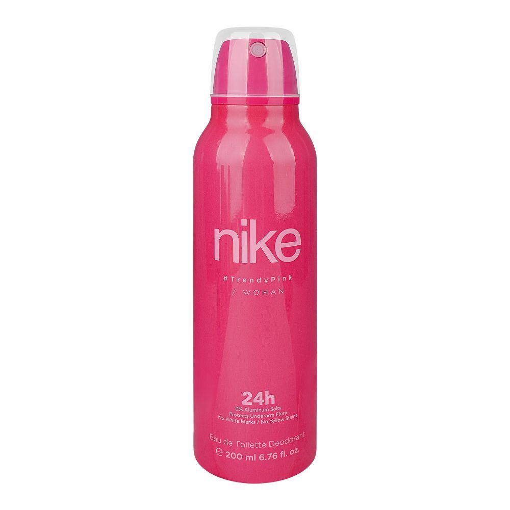 Nike Trendy Pink Deodorant Spray, Eau de Toilette, 24 Hours Lasting, For Women's, 200ml - Main Image