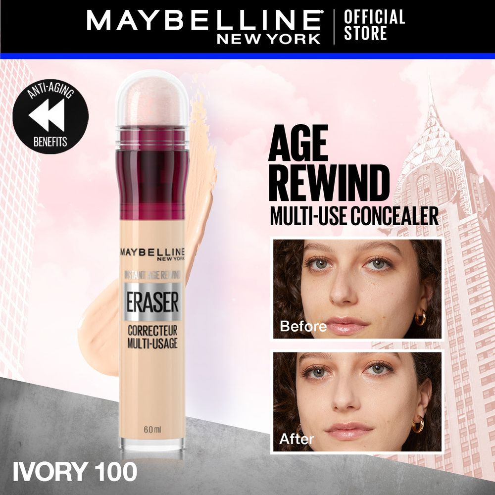 Maybelline New York Instant Age Rewind Eraser Dark Circles Treatment Multi-Use Concealer, 100 - Main Image