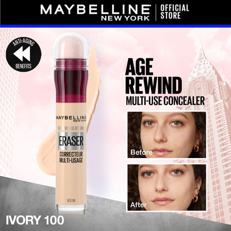 Maybelline New York Instant Age Rewind Eraser Dark Circles Treatment Multi-Use Concealer, 100 - Main Image