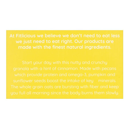 Fitlicious Cinnamon Pecan Granola Cereal, 100g - Image 3