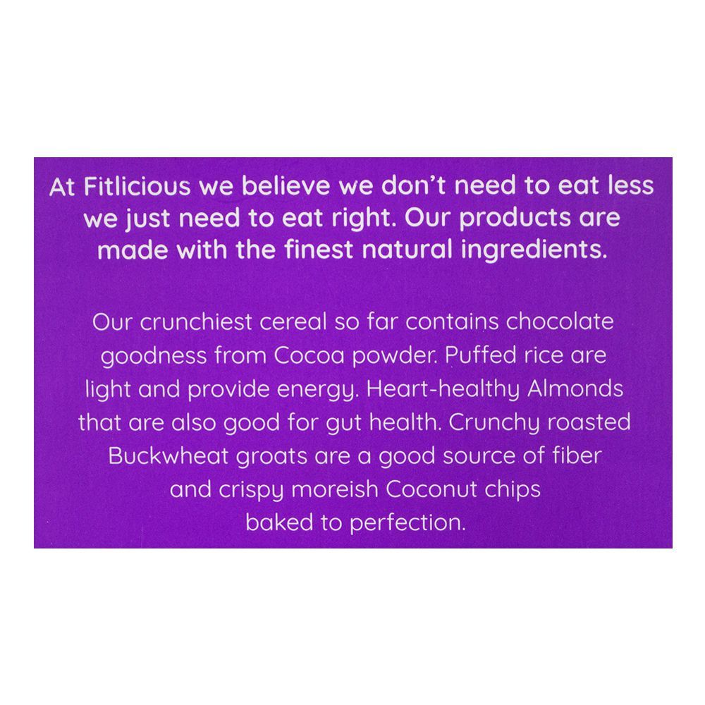 Fitlicious Crunchy Cocoa Cereal, 100g - Image 3