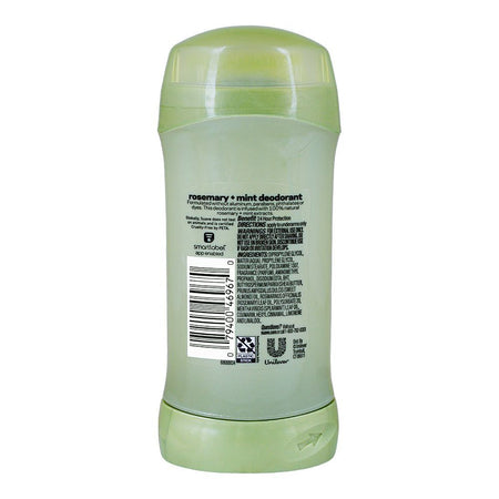 Suave Rosemary+Mint Deodorant Stick, Cruelty Free, No Parabens & Aluminum, 24 Hours Lasting, For Women's, 74g - Image 2