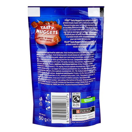 Felix Goody Bag Tasty Nuggets Rich In Beef & Lamb, For Cats, 50g - Image 2