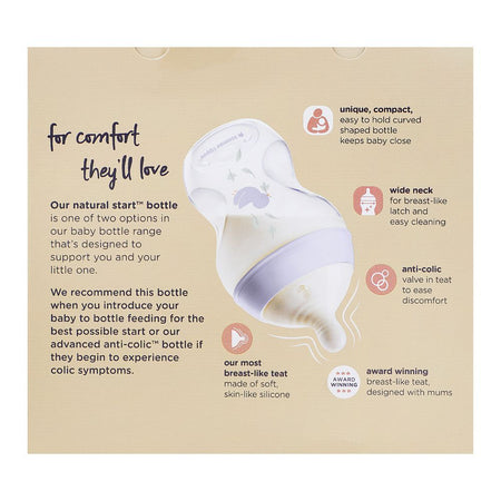 Tommee Tippee Natural Start PP Feeding Bottle, BPA Free, 260ml, For 3 Months +, Medium Flow, 2-Pack, 423915 - Image 3